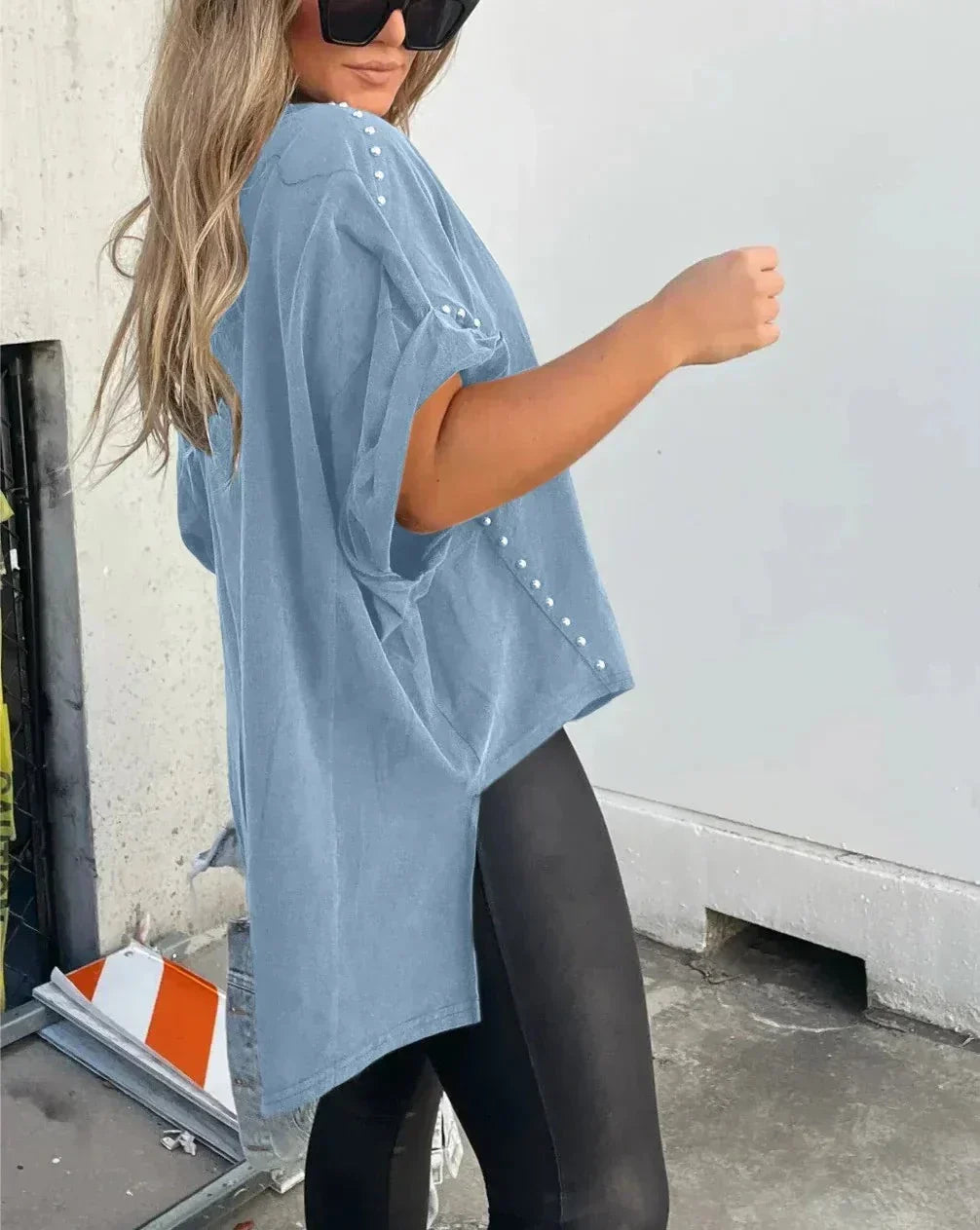 Bella - Oversized Shirt mit Nieten