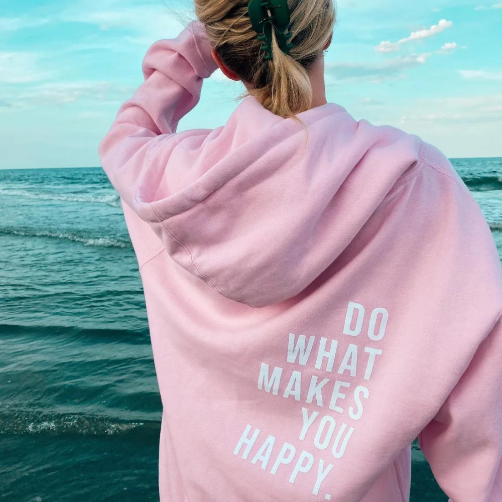 Ellen | Hoodie mit Happy-Statement