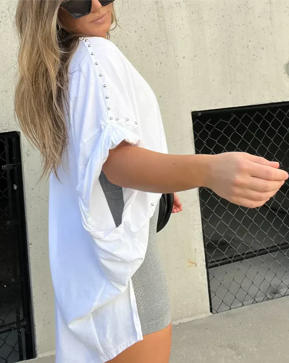 Bella - Oversized Shirt mit Nieten